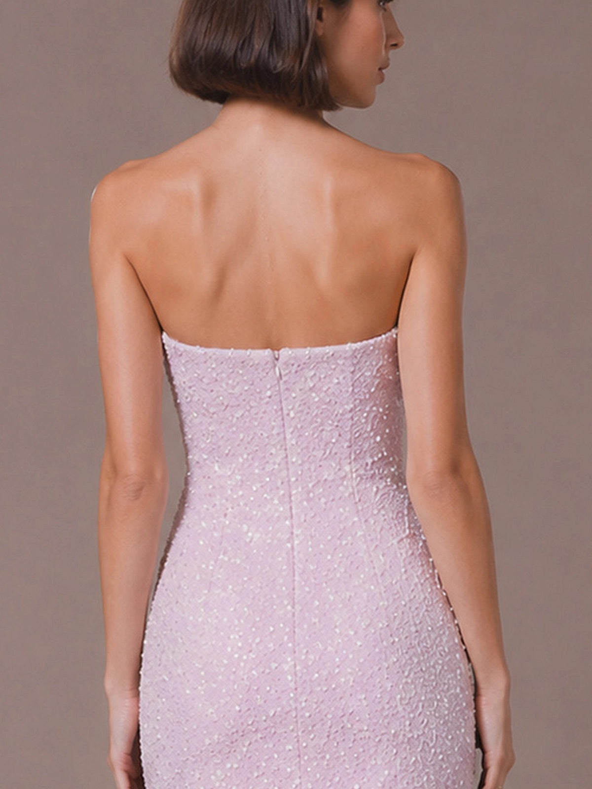 Velvet Sequin Homecoming Dress with Sweetheart Neckline