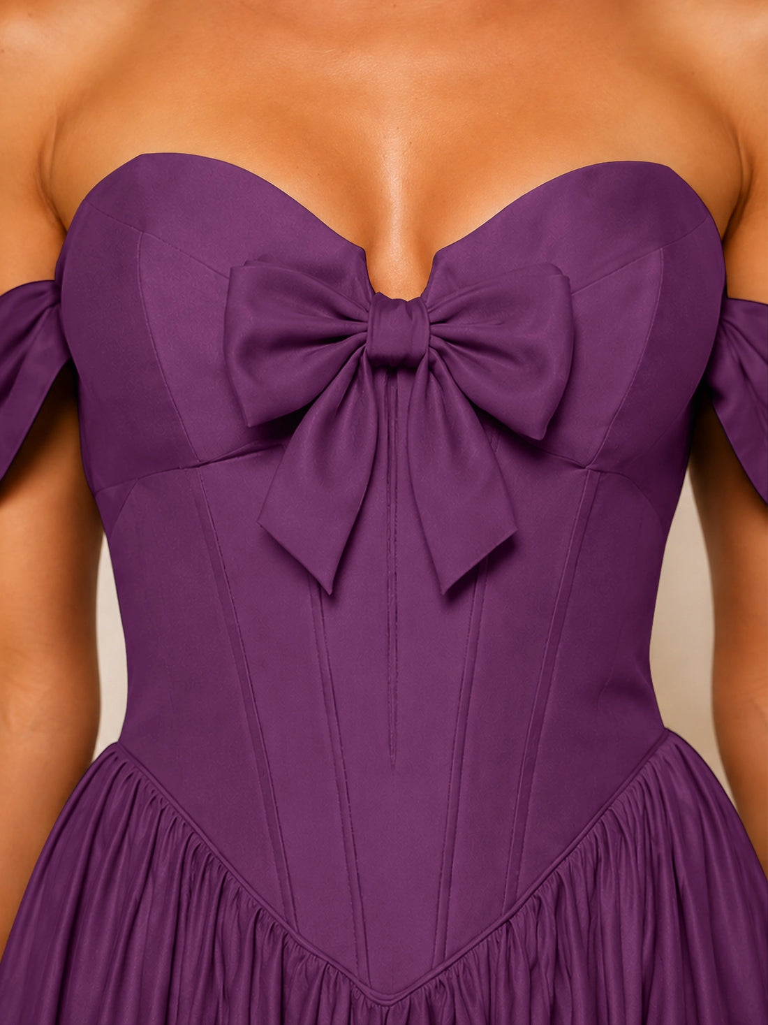A-line Bridesmaid Dress with Bow Detail