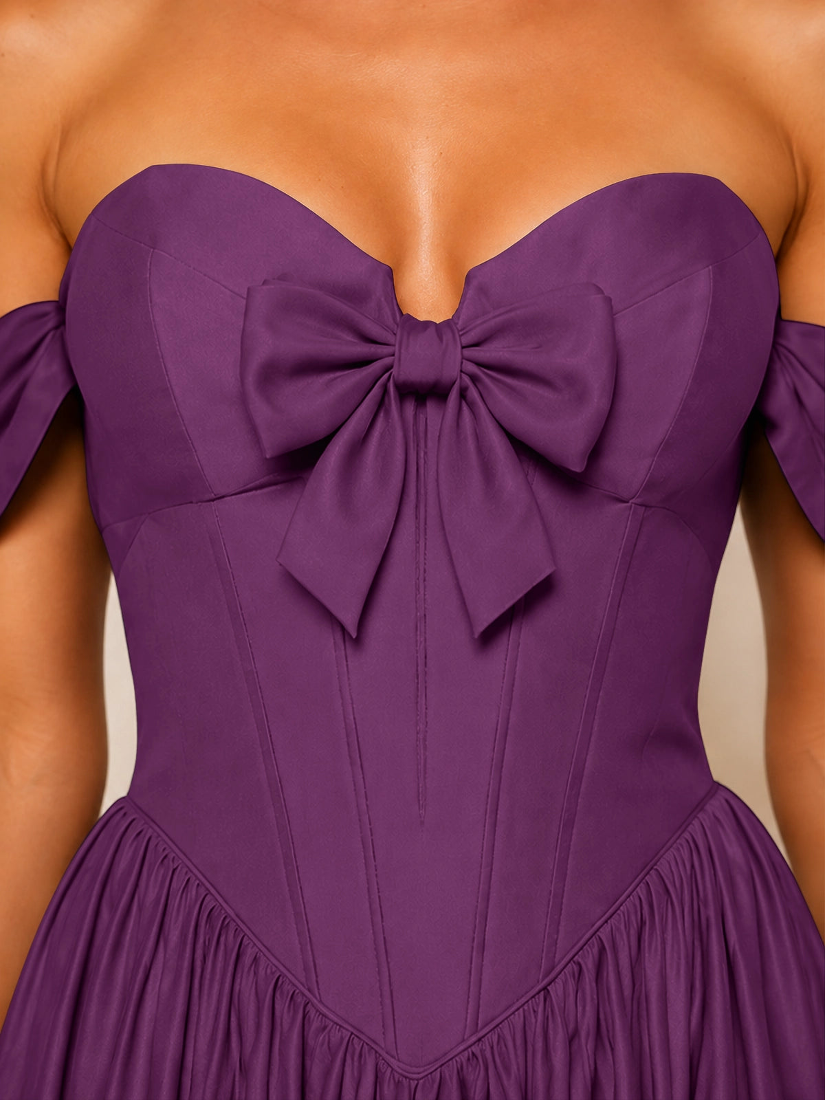 A-line Bridesmaid Dress with Bow Detail