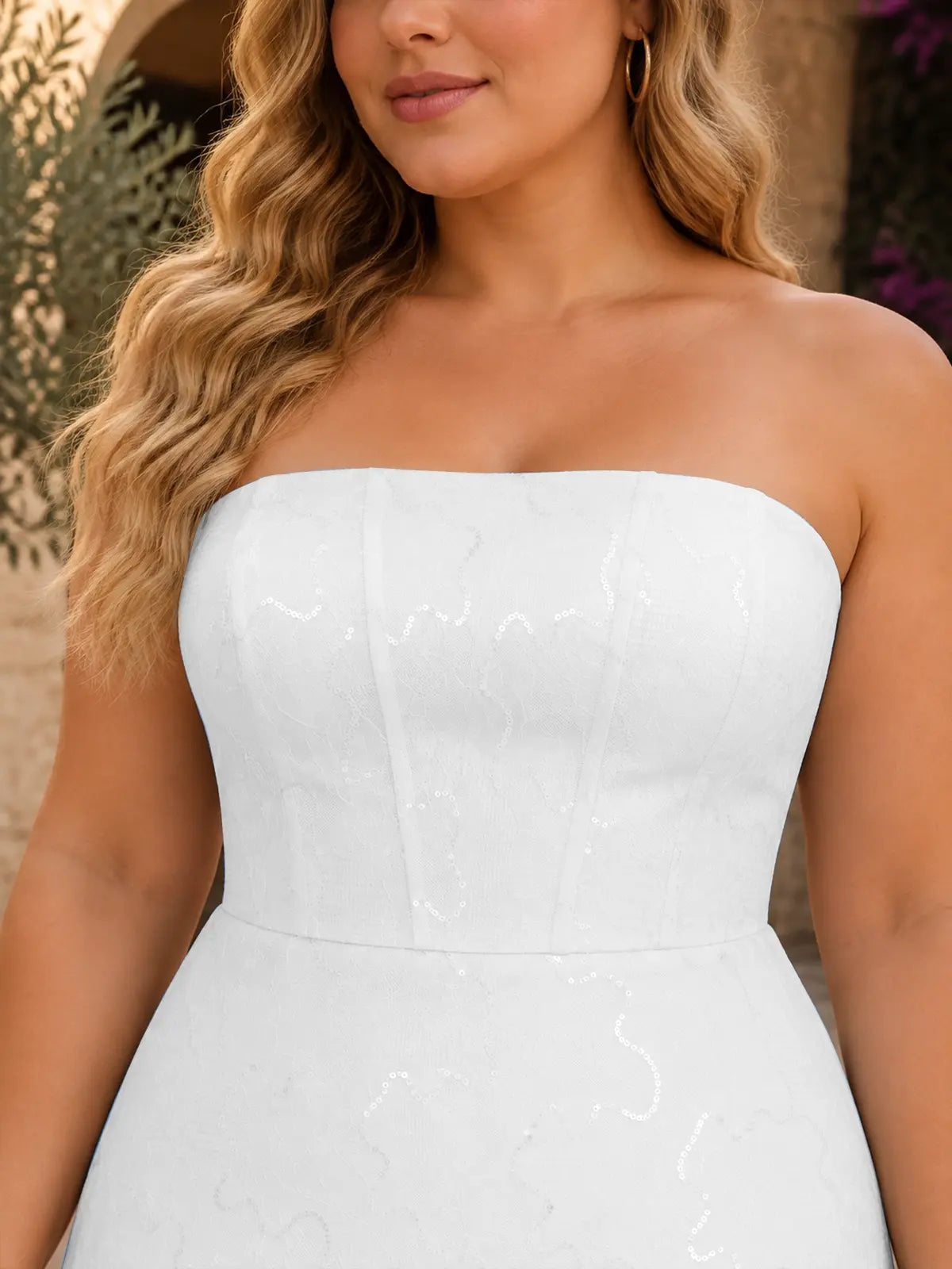 Sparkle Sequin Sheath Mini Dress-Plus Size