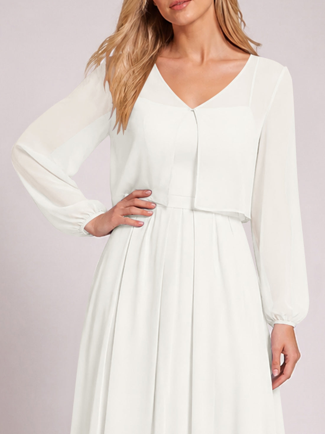 Two-Piece Square Neckline Bridesmaid Dress with Jacket