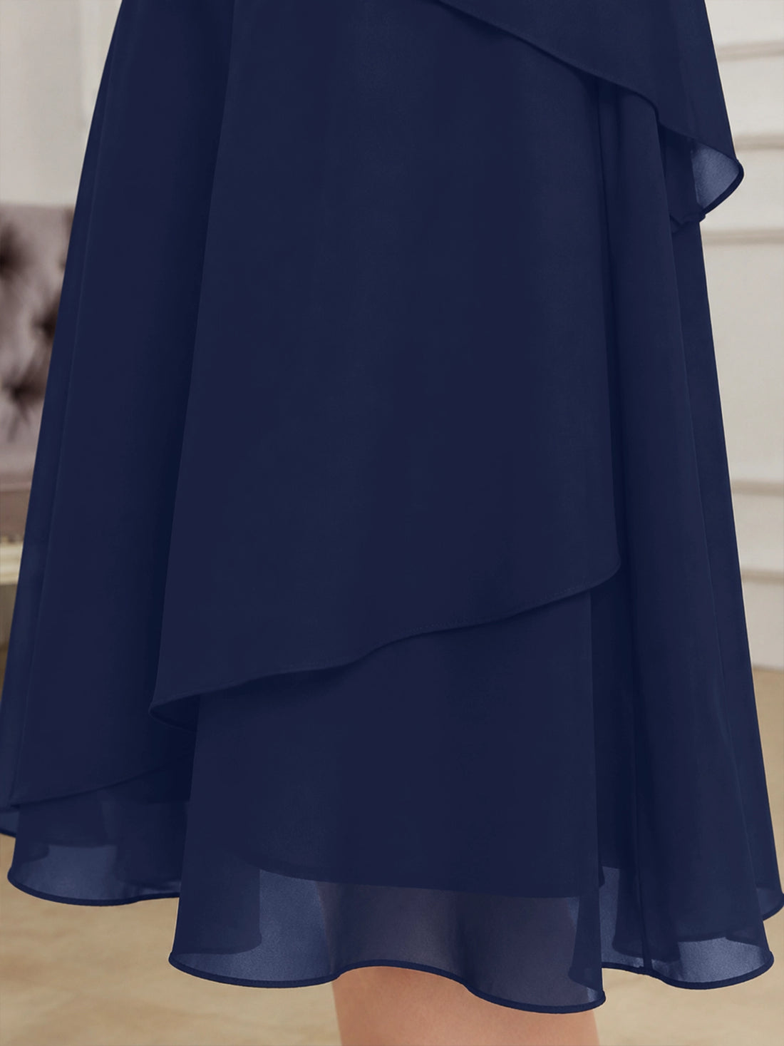 A-line Mother of the Bride Dress with Lace Sleeves
