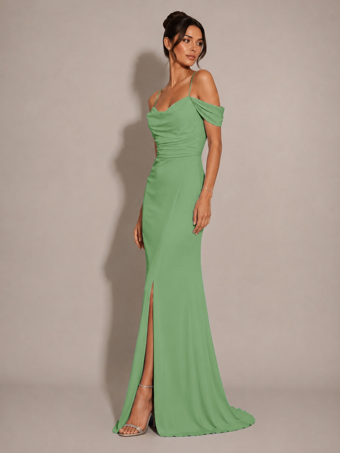 Trumpet Bridesmaid Dress with Slit