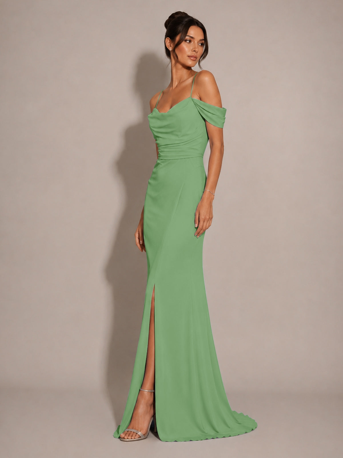 Trumpet Bridesmaid Dress with Slit