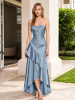 Strapless Prom Dress with Tiered Ruffles 