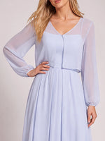 Two-Piece Square Neckline Bridesmaid Dress with Jacket