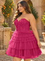 Sparkle Sweetheart Mini Gown Dress-Plus Size