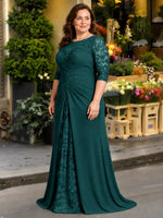 Lace Mother of the Bride Dress with Applique-Plus Size