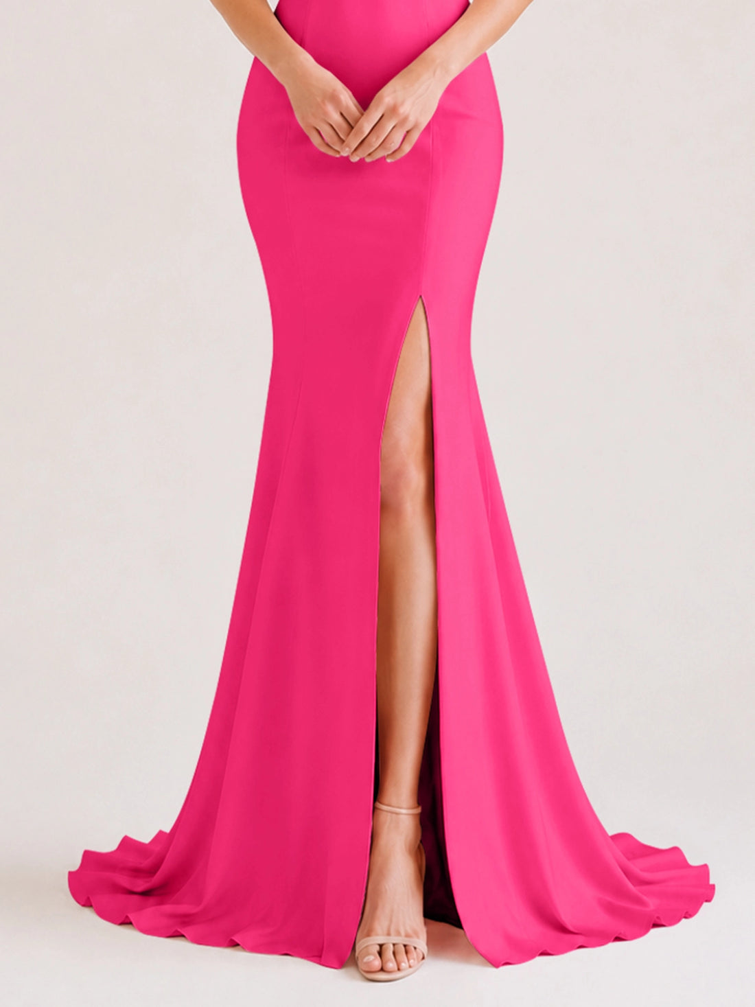 Mermaid Bridesmaid Dress with Ruffle Design
