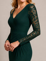 Mermaid Mother of the Bride Dress with Long Lace Sleeves