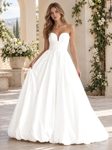 A-Line Wedding Dress with Ruched Bodice Detail