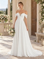 Off-the-Shoulder Beaded Wedding Dress