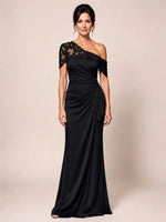 Stretch Crepe Mother of the Bride Dress with Beaded