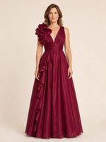 Chiffon Mother of the Bride Dress with Ruffle Detail