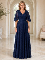 A-Line Lace Mother of the Bride Dress