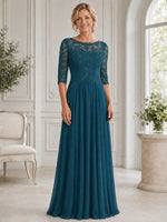 A-Line Mother of the Bride Dress with Pleated Details