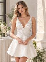 Pearl Embellished Homecoming Dress