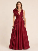 Organza Mother of the Bride Dress with Ruffle Detail