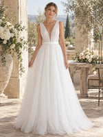Tulle Wedding Dress with Elegant Court Train