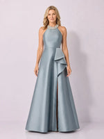 Halter Neck Mother of the Bride Dress with Slit
