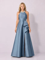Halter Neck Mother of the Bride Dress with Slit