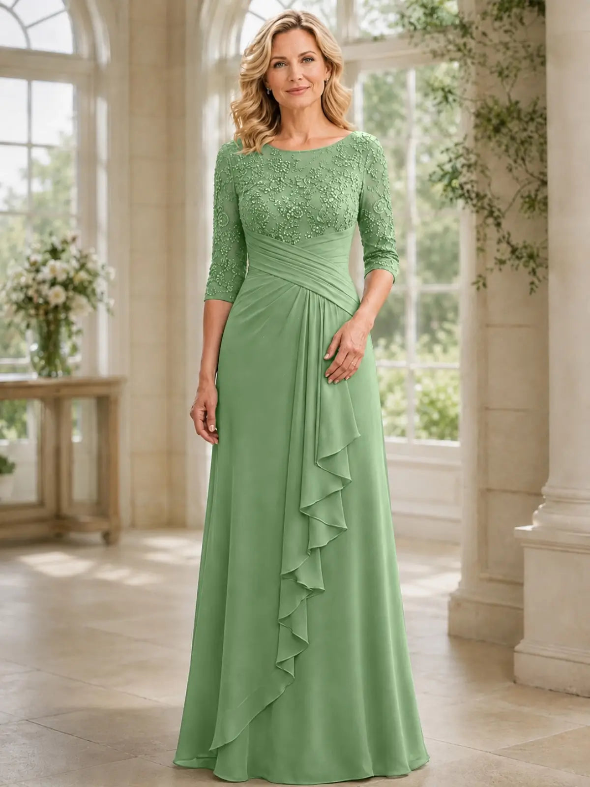 A-line Chiffon Mother of the Bride Dress