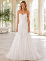 Sweetheart Wedding Dress with Center-Knot Ruched Bodice