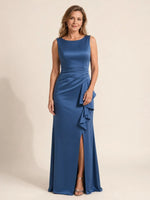 Sheath Mother of the Bride Dress with Ruffled Detail