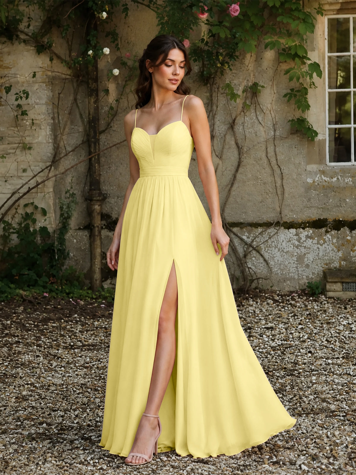 A-Line Bridesmaid Dress with Spaghetti Straps