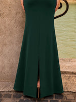 Off-the-Shoulder Prom Dress with 3D Floral Straps