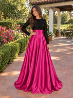 Sequin Jewel Neckline Prom Dress 