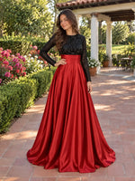 Sequin Jewel Neckline Prom Dress 