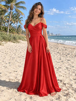 Silk-Like Pleated Prom Dress 