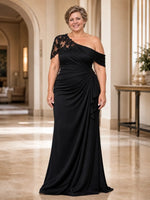 Stretch Crepe Mother of the Bride Dress with Beaded
