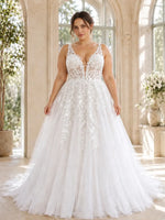 A-Line Wedding Dress with Tulle Details