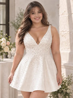 Pearl Embellished Homecoming Dress
