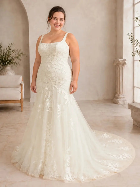 Trumpet Wedding Dress with Corset Back Bodice