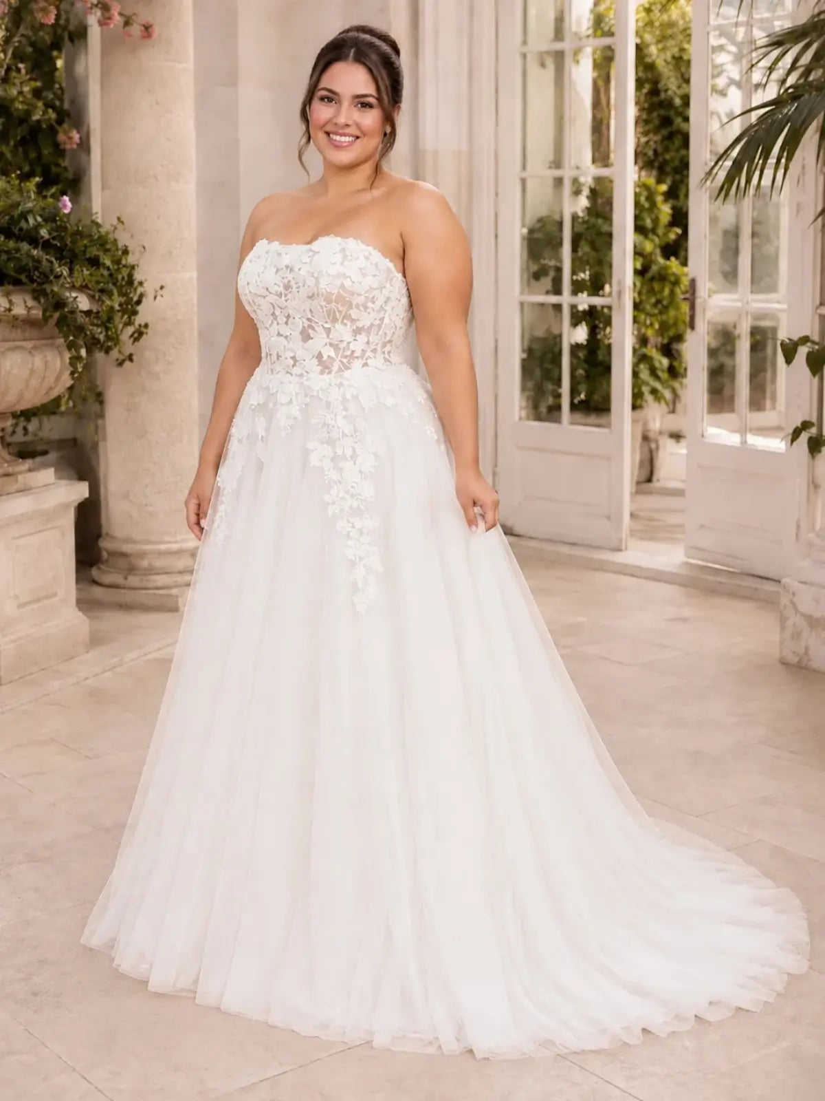 A-Line Wedding Dress with Corset Bodice