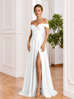 A-line Prom Dress with High Slit 