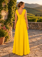 Pleated Mother of The Bride Dress 