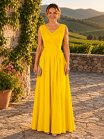 Pleated Mother of The Bride Dress 